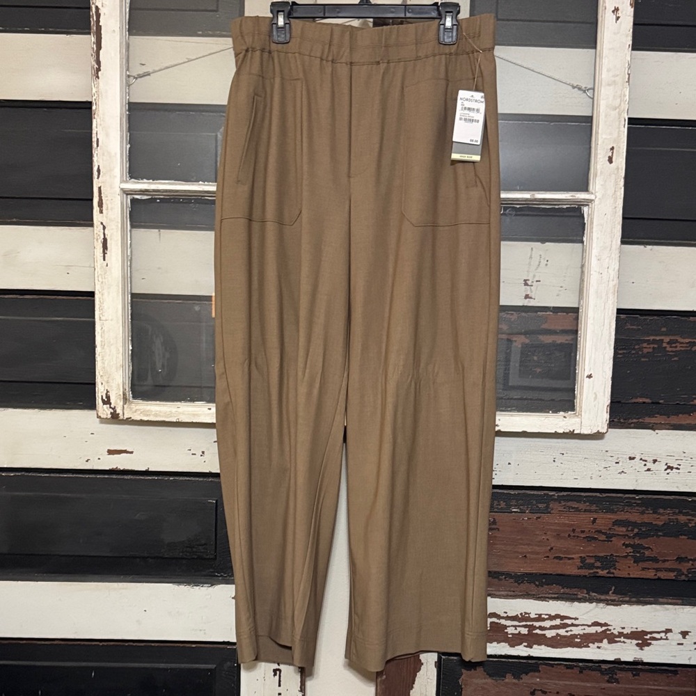 Wit & Wisdom Relaxed Drawstring Chinos in Camel Brown